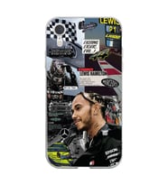 Iphone XR Uyumlu Lewis Hamilton Kolaj Tasarımlı Şeffaf Telefon Kılıfı