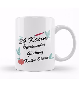 24 Kasım Özel   Öğretmenler Günü Kupa Bardak Porselen