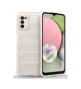 Samsung Galaxy A03s Kılıf Optimum Silikon - Krem
