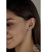 Union Swarovski Crystal Kadın SS Tırnaklı Çivili Gümüş Küpe