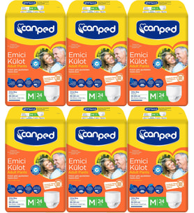 Canped Emici Külot Hasta Yetişkin Bezi M - Orta - Medium 144 Adet (6PK*24)