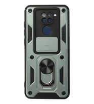 Redmi Note 9 Kılıf Pars Lens Yüzüklü Silikon - Yeşil