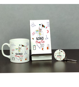 Eczacı Üçlü Set (Kupa + Telefon Standı + Anahtarlık) 001