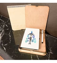 Businessman Ahşap Kutulu Defter Kalem Set
