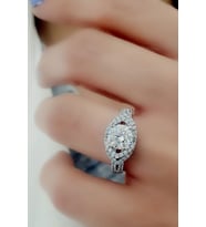 Sky Diamond Taşlı 925ayar Gümüş Tek Taş Yüzük