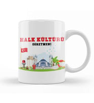 Halk Kültürü Öğretmeni Kupa Bardak Porselen