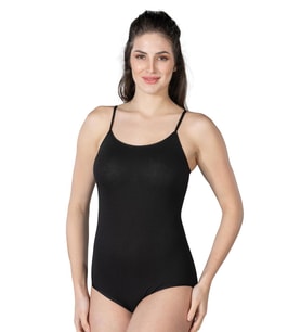 SİYAH MI Emay 1415 Modal Cotton Çıtçıtlı İnce Askılı Body