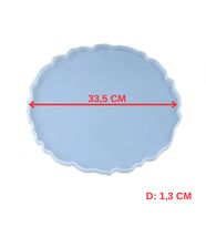 EPOKSİ REÇİNE SİLİKON KALIP İTHAL TIRTIKLI BÜYÜK  YUVARLAK TEPSİ SUNUM VE MUHTELİF KALIP HB460160 - 0003 (Beyaz)