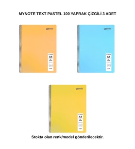 TEXT PASTEL DEFTER A4 100 Yaprak ÇİZGİLİ 3 Adet