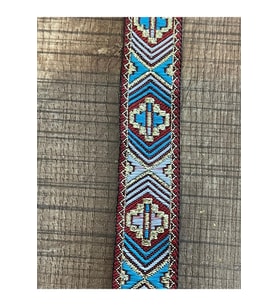 2 CM EN ETNİK BOHEM DESENLİ SİMLİ NAKIŞLI  DEKORATİF AKSESUAR ŞERİT (1 METRE)