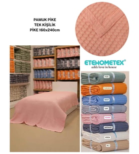 ETEHOMETEX HAVUZLU PİKE TEK KİŞİLİK 160X240CM