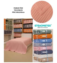 ETEHOMETEX HAVUZLU PİKE TEK KİŞİLİK 160X240CM