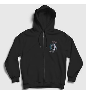 Presmono Unisex Siyah The Wall V2 Pink Floyd Fermuarlı Kapüşonlu Sweatshirt 355267tt