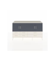 Kronos Konsol 6 Raflı 6 Çekmeceli 4 Kapaklı 176x59x99 Aytaşı-Antrasit/Aytaşı