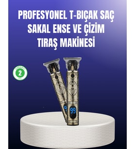 Northcity Profesyonel Şarjlı Tıraş Makinesi - Islak ve Kuru Kullanım, 0.1 mm T-Bıçak
