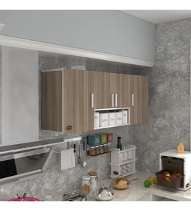 Kenzlife hazır mutfak floro32 crd 060*150*32 mutfak banyo dolabı kapaklı raflı (Karışık)