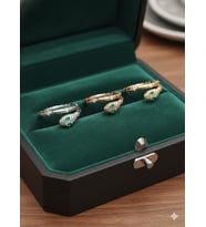 925 Ayar Papatya Silver Özel Tasarım Lazer Yılan Yüzük.rose.gold.rodaj