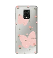 Xiaomi Redmi Note 9S - Redmi Note 9 PRO Uyumlu Kelebek Tasarımlı Şeffaf Telefon Kılıfı