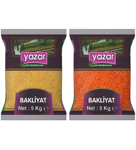 Yazar Pilavlık Bulgur 5 Kg. + Kırmızı Mercimek 5 Kg.