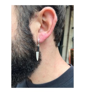Unisex Bıçak Küpe (Metal)