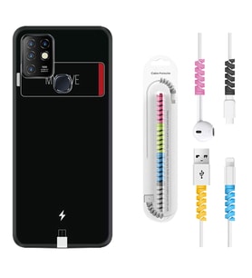 INFINIX Hot 8 9 10 11S Hot 10 Play 10T Kılıf Kablo Koruma Spiral Silikon My Love 1402