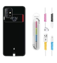 INFINIX Hot 8 9 10 11S Hot 10 Play 10T Kılıf Kablo Koruma Spiral Silikon My Love 1402
