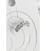 Pirinç Gümüş Renk Zirkon Taşlı Kıkırdak Model Kadın Küpe 5886 - SSSSSS3526-4122