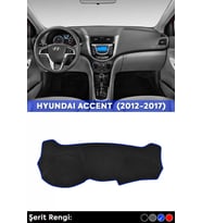 Hyundaı Accent Blu (2012-2017) 3d Torpido Koruma Kılıfı - Ön Göğüs Panel Kaplama - Mavi Şerit