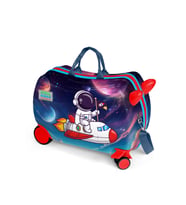 Coral High Kids Kırmızı Lacivert Astronot Desenli Otur-Çek Çocuk Valizi 16364