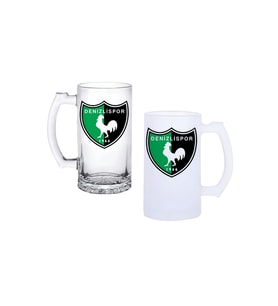 Ghostbastır Design Denizlispor Kulplu Bira Bardağı Buzlu veya Şeffaf Seçenekli 052