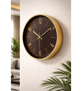 Galaxy Dekoratif Gold Kasa Kahverengi Kadran 30 cm Duvar Saati
