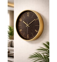 Galaxy Dekoratif Gold Kasa Kahverengi Kadran 30 cm Duvar Saati