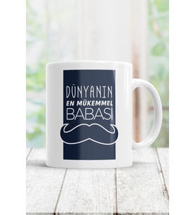 Beyaz Dünyanın En Mükemmel Babası Kupa Bardak