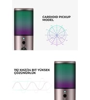 Lexroo Gamenote GK61 RGB Gaming Profesyonel Oyuncu Yayıncı Mikrofonu