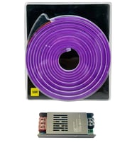 5 Metre 12 Volt 6x12 mm Esnek Mor Neon Led 5A Slim Trafo Set