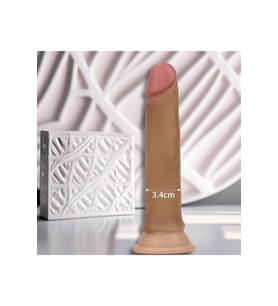 18 CM Çift Katmanlı Ultra Realistik ve Yumuşak Dokulu anl Dildo
