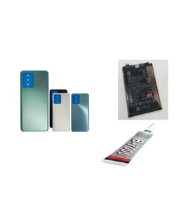 REDMİ NOTE 12 5G ARKA BATARYA KAPAĞI ,BATARYA VE B7000 YAPIŞTIRICI (YEŞİL)