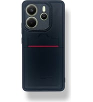 Redmi Note 14 4G Kartlıklı Rich Boss Lüx Deri Kılıf Siyah