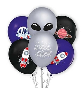UZAY BASKILI BALON 10 ADET