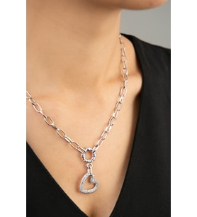 Elika Silver Kadın Taşlı Yıldız Model Kolye (STD)