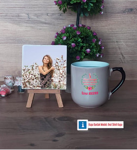 8 Mart Dünya Kadınlar Günü Hediyesi Fotoğraflı Dekoratif Taş, Kupa Bardak Beyaz Hediye (Model 10)