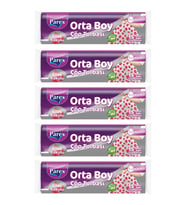 Premium Büzgülü Çöp Torbası Çilek Kokulu Orta Boy 15'li 55 x 60 cm Beşli Paket
