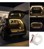 Araba Otomobil Ön Arka Bagaj İçi Aydınlatma Neon Led Şerit Kayar Modlu 12v 4 Metre Sarı