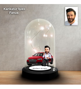 KİŞİYE ÖZEL AUDI TASARIM IŞIKLI KARİKATÜR FANUS BİBLO FN137