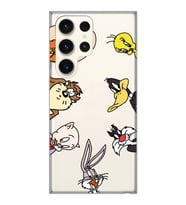 Samsung Galaxy S23 ULTRA Uyumlu Bugs Bunny Tüm Karakterler Tasarımlı Şeffaf Telefon Kılıfı