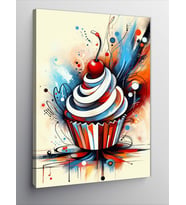 Kanvas Tablo Cupcake