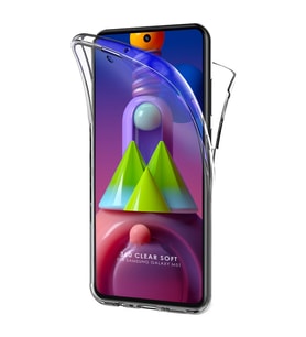 Samsung Galaxy M51 Kılıf 360 Şeffaf Ön Arka Korumalı Silikon