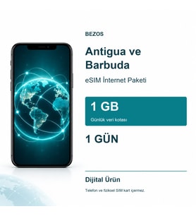 Antigua ve Barbuda eSIM İnternet Paketi Günlük 1 GB 1 Gün