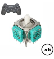 6 Adet PS3 Analog Motor Playstation 3 Kol Tamiri 3D Joystick PS3 Motor Yedek Parça (Siyah)