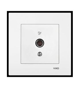 VİKO 90967X09 Karre Uydu Prizi F Konnektörlü Sonlu Beyaz (Çerçevesiz) VİKO